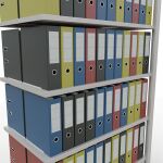 Anbauregal, Büro-Fachbodenregal Stecksystem MULTIplus150, 2300 x 1000 x 600 mm (HxBxT), 7 Fachböden, Längenriegel, RAL 7035 lichtgrau, ohne Mittelanschlag