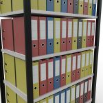 Grundregal, Büro-Fachbodenregal Stecksystem MULTIplus150, 2300 x 1000 x 600 mm (HxBxT), 7 Fachböden, Längenriegel, schwarz/RAL 7035 lichtgrau, ohne Mittelanschlag