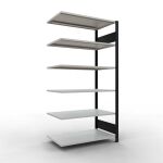Anbauregal, Büro-Fachbodenregal Stecksystem...