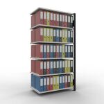 Anbauregal, Büro-Fachbodenregal Stecksystem...