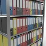 Grundregal, Büro-Fachbodenregal Stecksystem MULTIplus150, 2000 x 1300 x 600 mm (HxBxT), 6 Fachböden, Längenriegel, verzinkt, mit Mittelanschlag