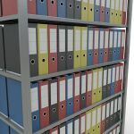 Grundregal, Büro-Fachbodenregal Stecksystem MULTIplus150, 2300 x 1300 x 600 mm (HxBxT), 7 Fachböden, Längenriegel, verzinkt, mit Mittelanschlag