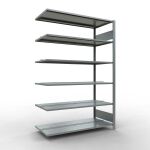 Anbauregal, Büro-Fachbodenregal Stecksystem...