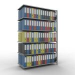 Anbauregal, Büro-Fachbodenregal Stecksystem...