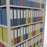 Grundregal, Büro-Fachbodenregal Stecksystem MULTIplus150, 2300 x 1300 x 600 mm (HxBxT), 7 Fachböden, Längenriegel, RAL 7035 lichtgrau, mit Mittelanschlag