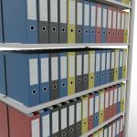 Anbauregal, Büro-Fachbodenregal Stecksystem MULTIplus150, 2000 x 1300 x 600 mm (HxBxT), 6 Fachböden, Längenriegel, RAL 7035 lichtgrau, mit Mittelanschlag