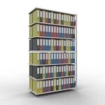Anbauregal, Büro-Fachbodenregal Stecksystem...
