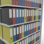 Anbauregal, Büro-Fachbodenregal Stecksystem MULTIplus150, 2300 x 1300 x 600 mm (HxBxT), 7 Fachböden, Längenriegel, RAL 7035 lichtgrau, mit Mittelanschlag