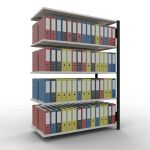 Anbauregal, Büro-Fachbodenregal Stecksystem...