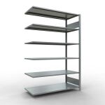 Anbauregal, Büro-Fachbodenregal Stecksystem...