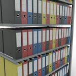 Anbauregal, Büro-Fachbodenregal Stecksystem MULTIplus150, 2000 x 1300 x 600 mm (HxBxT), 6 Fachböden, Längenriegel, verzinkt, ohne Mittelanschlag