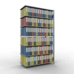 Anbauregal, Büro-Fachbodenregal Stecksystem...