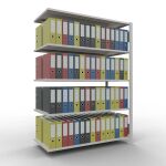 Anbauregal, Büro-Fachbodenregal Stecksystem...