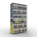 Anbauregal, Büro-Fachbodenregal Stecksystem...