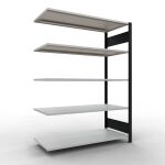 Anbauregal, Büro-Fachbodenregal Stecksystem...