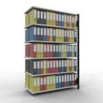 Anbauregal, Büro-Fachbodenregal Stecksystem...