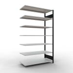 Anbauregal, Büro-Fachbodenregal Stecksystem...
