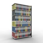 Anbauregal, Büro-Fachbodenregal Stecksystem...