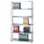 Grundregal, Büro-Fachbodenregal Schraubsystem MULTIplus85, 2000 x 1000 x 300 mm (HxBxT), 6 Fachböden, verzinkt, mit Anschlagleiste