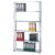 Grundregal, Büro-Fachbodenregal Schraubsystem MULTIplus85, 2000 x 1000 x 300 mm (HxBxT), 6 Fachböden, verzinkt, ohne Anschlagleiste