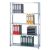 Grundregal, Büro-Fachbodenregal Schraubsystem MULTIplus85, 1800 x 1300 x 300 mm (HxBxT), 5 Fachböden, verzinkt, ohne Anschlagleiste