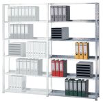 Anbauregal, Büro-Fachbodenregal Schraubsystem...