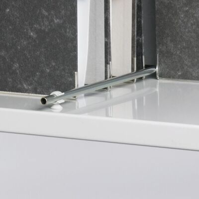 Grundregal, Büro-Fachbodenregal Schraubsystem MULTIplus150, 2000 x 1000 x 600 mm (HxBxT), 6 Fachböden, verzinkt, mit Mittelanschag