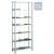 Grundregal, Schraub-Fädelstäberegal BASIC70, 2300 x 900 x 350 mm (HxBxT), 7 Fachböden, verzinkt