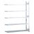 Anbauregal, Weitspannregal WS 2000 mit Stahlböden, 3000 x 2000 x 600 mm (HxBxT), verzinkt, 5 Ebenen, Fachlast 400 kg, Feldlast 2.000 kg