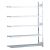 Anbauregal, Weitspannregal WS 2000 mit Stahlböden, 3000 x 2250 x 600 mm (HxBxT), verzinkt, 5 Ebenen, Fachlast 400 kg, Feldlast 2.000 kg