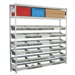 Anbauregal, Weitspannregal WS 2000 mit Gitterkörben...