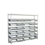 Grundregal, Weitspannregal WS 2000 mit Gitterkörben...