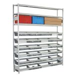 Grundregal, Weitspannregal WS 2000 mit Gitterkörben...