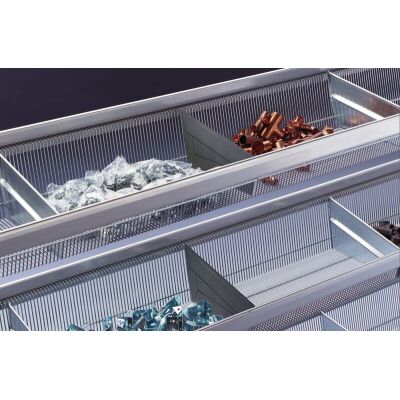 Zusatzebene mit Gitterkörben, WS 2000, 1500 x 400 mm, verzinkt, Fachlast 500 kg