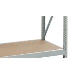 Grundregal, Weitspannregal WS 3000 ML50 mit Spanplatten, 2500 x 1500 x 1000 mm, verzinkt, 4 Ebenen, Fachlast 500 kg, Feldlast 2.000 kg