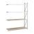Anbauregal, Weitspannregal WS 3000 ML50 mit Spanplatten, 2500 x 2250 x 600 mm, verzinkt, 4 Ebenen, Fachlast 500 kg, Feldlast 2.000 kg