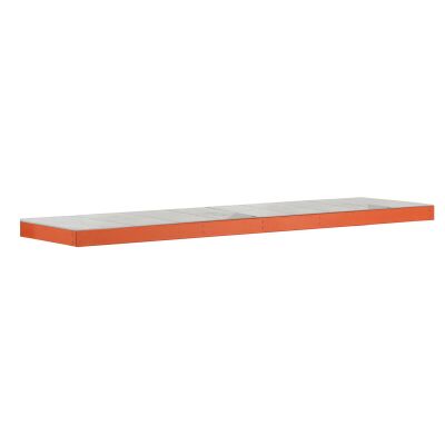 Zusatzebene mit Stahlpaneelen, Z1, 2450 x 621 mm, orange/verzinkt, Fachlast 349 kg