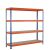 GR, Weitspannregal Z1 mit Spanplatten, 2438 x 2450 x 773 mm, blau/orange/verzinkt, 4 Ebenen, Fachlast 500 kg, Feldlast 2.800 kg