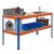 Z1-Packtisch mit Lagerebene, 990 x 2450 x 621 mm, blau/orange