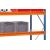 AR, Weitspannregal mit Stahlpaneelen W 100, 2500 x 1785 x 800 mm, blau/orange/verzinkt, 4 Ebenen, Fachlast 600 kg
