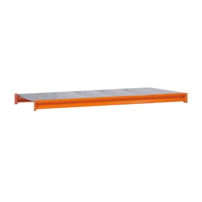 Zusatzebene mit Stahlpaneelen, W 100, 2140 x 1000 mm, orange/verzinkt, Fachlast 899 kg