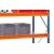 AR, Weitspannregal mit Stahlpaneelen W 100, 2000 x 2500 x 1200 mm, blau/orange/verzinkt, 3 Ebenen, Fachlast 780 kg