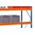 GR, Weitspannregal mit Stahlpaneelen W 100, 2500 x 2500 x 1200 mm, blau/orange/verzinkt, 4 Ebenen, Fachlast 780 kg