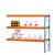 AR, Weitspannregal mit Spanplatten W 100, 2000 x 2500 x 800 mm, blau/orange/verzinkt, 3 Ebenen, Fachlast 1015 kg