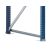 W 100-Ständerrahmen, unmontiert, 2500x1000 mm, blau/verzinkt