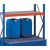 W 100 Umweltregal-Set, Grundregal, 2000 x 1250 x 600 mm, blau/orange/verzinkt