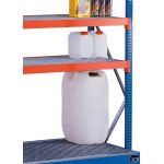 W 100 Umweltregal-Set, Anbauregal, 2000 x 1250 x 600 mm, blau/orange/verzinkt