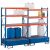 W 100 Umweltregal-Set, Anbauregal, 2000 x 1250 x 600 mm, blau/orange/verzinkt