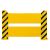 Rammschutzwand, 800 x 800 mm (H x B), gelb/schwarz