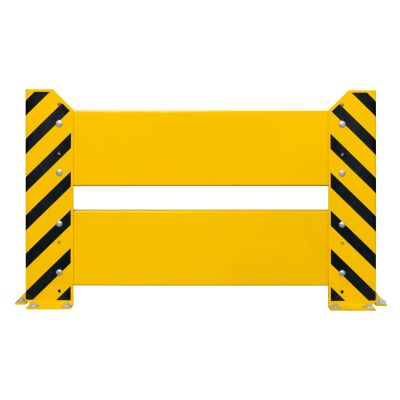Rammschutzwand, 800 x 1100 mm (H x B), gelb/schwarz